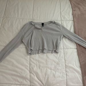 Target Long Sleeve Cropped Shirt